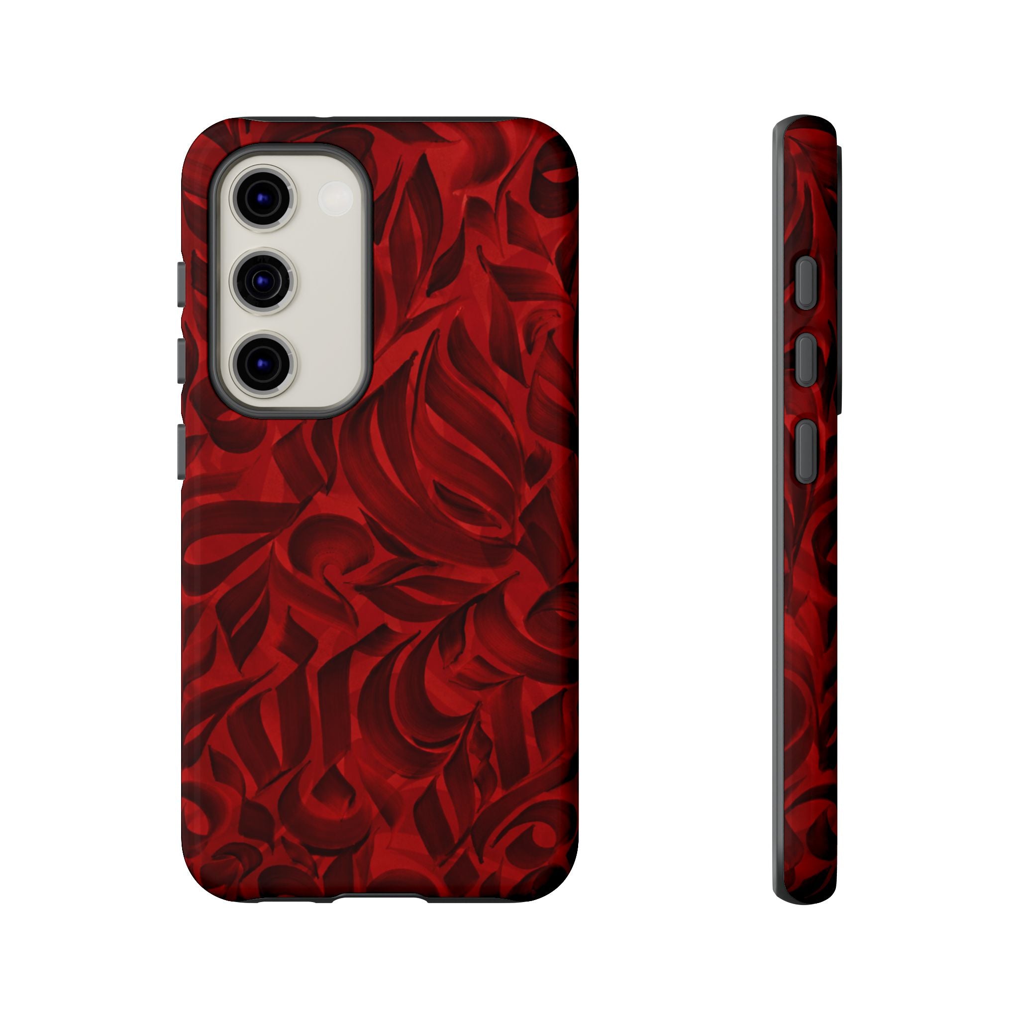 Floral Calligraphy Red Velvet - Tough Case