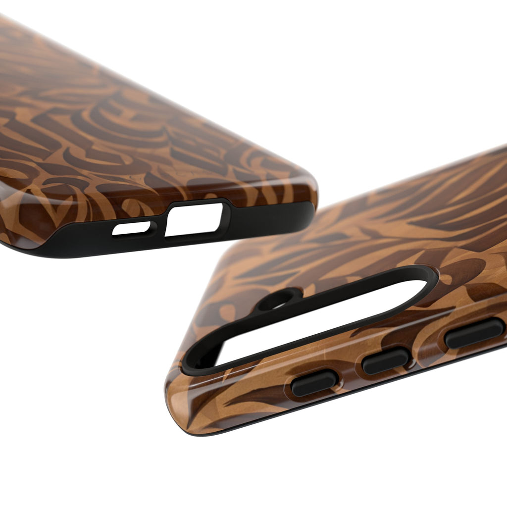 Floral Calligraphy Brown - Tough Case