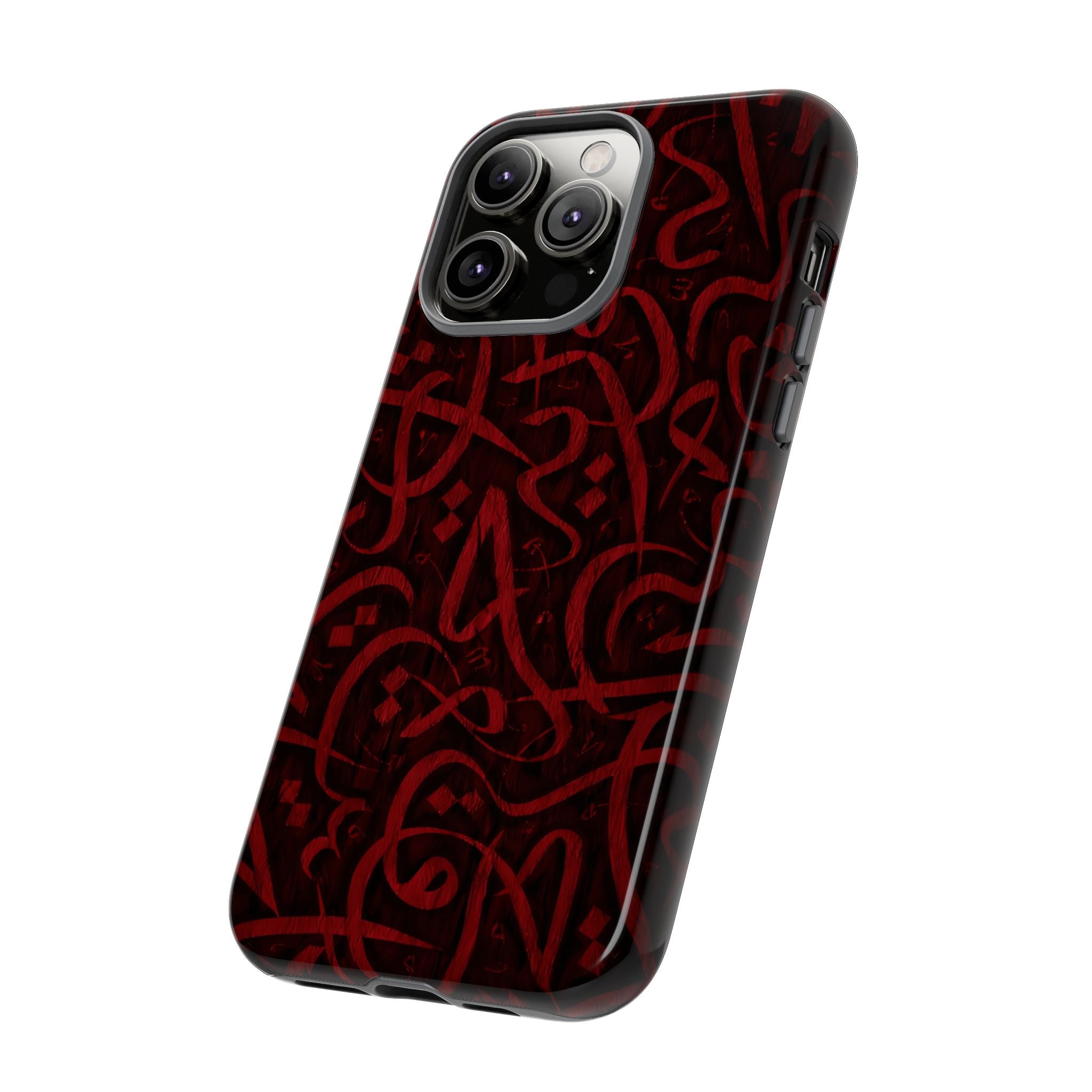 Wooden Calligraphy  Red - Tough Case