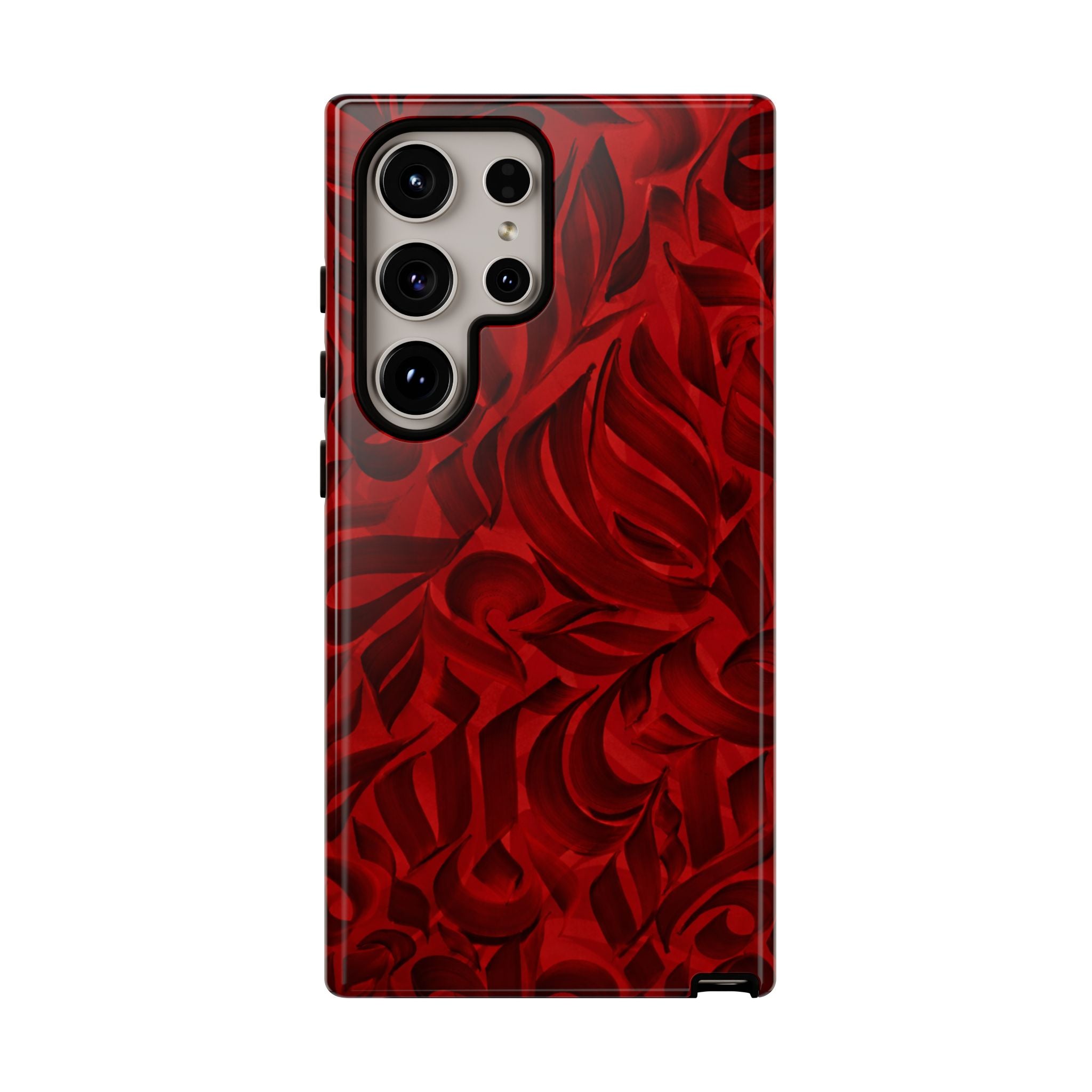 Floral Calligraphy Red Velvet - Tough Case