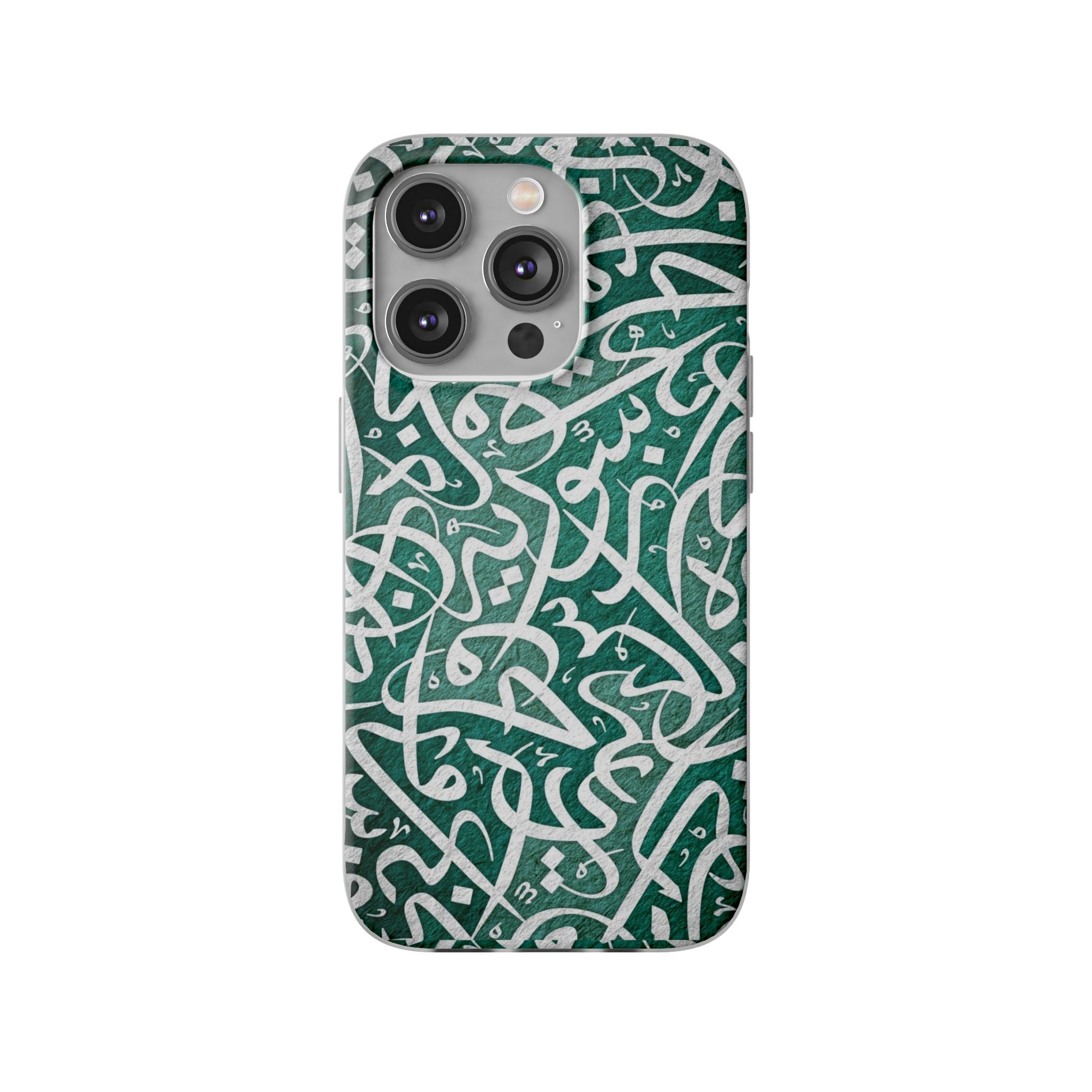 Arabic Calligraphy Phone Case — Teal Script Flexi Case
