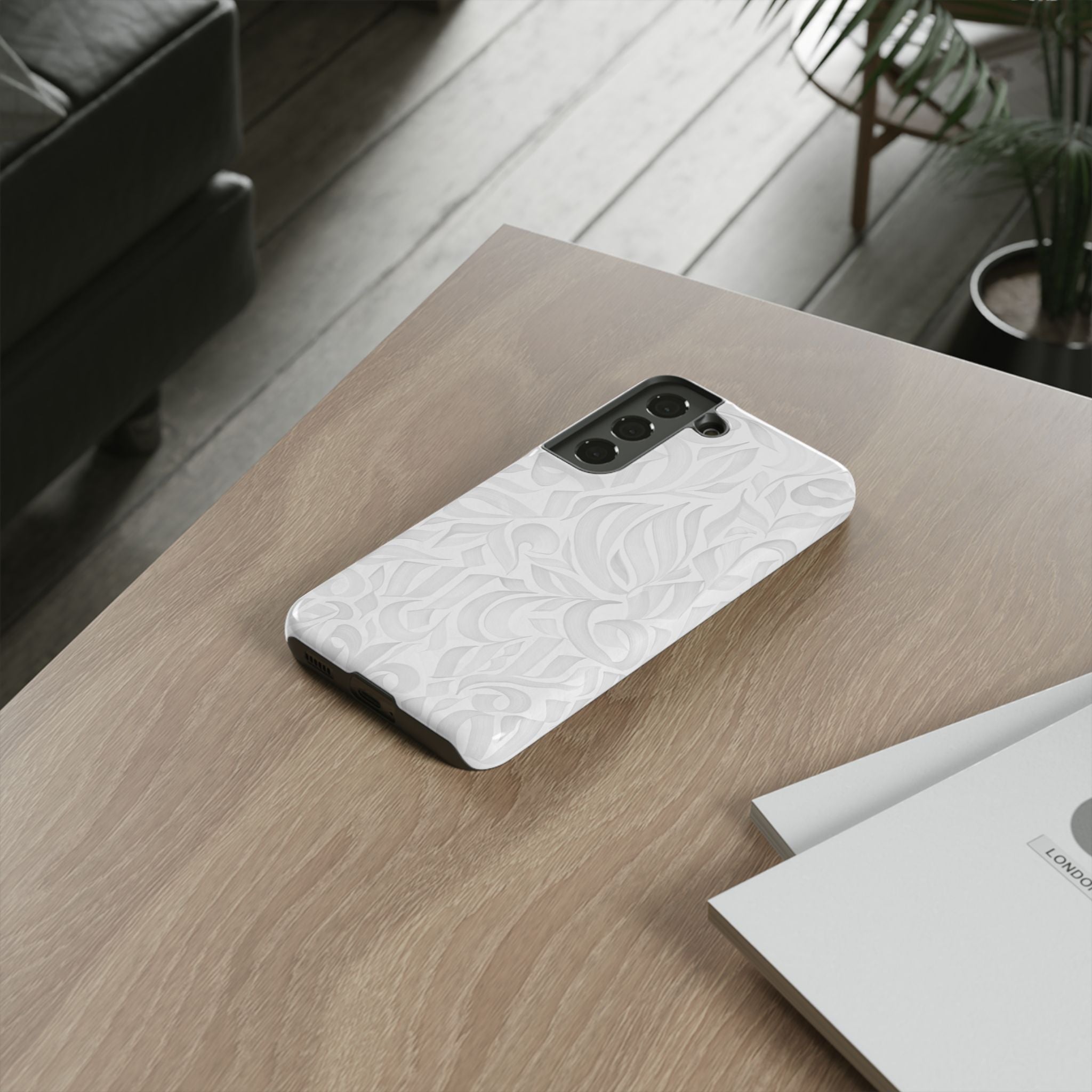 Floral Calligraphy White - Tough Case