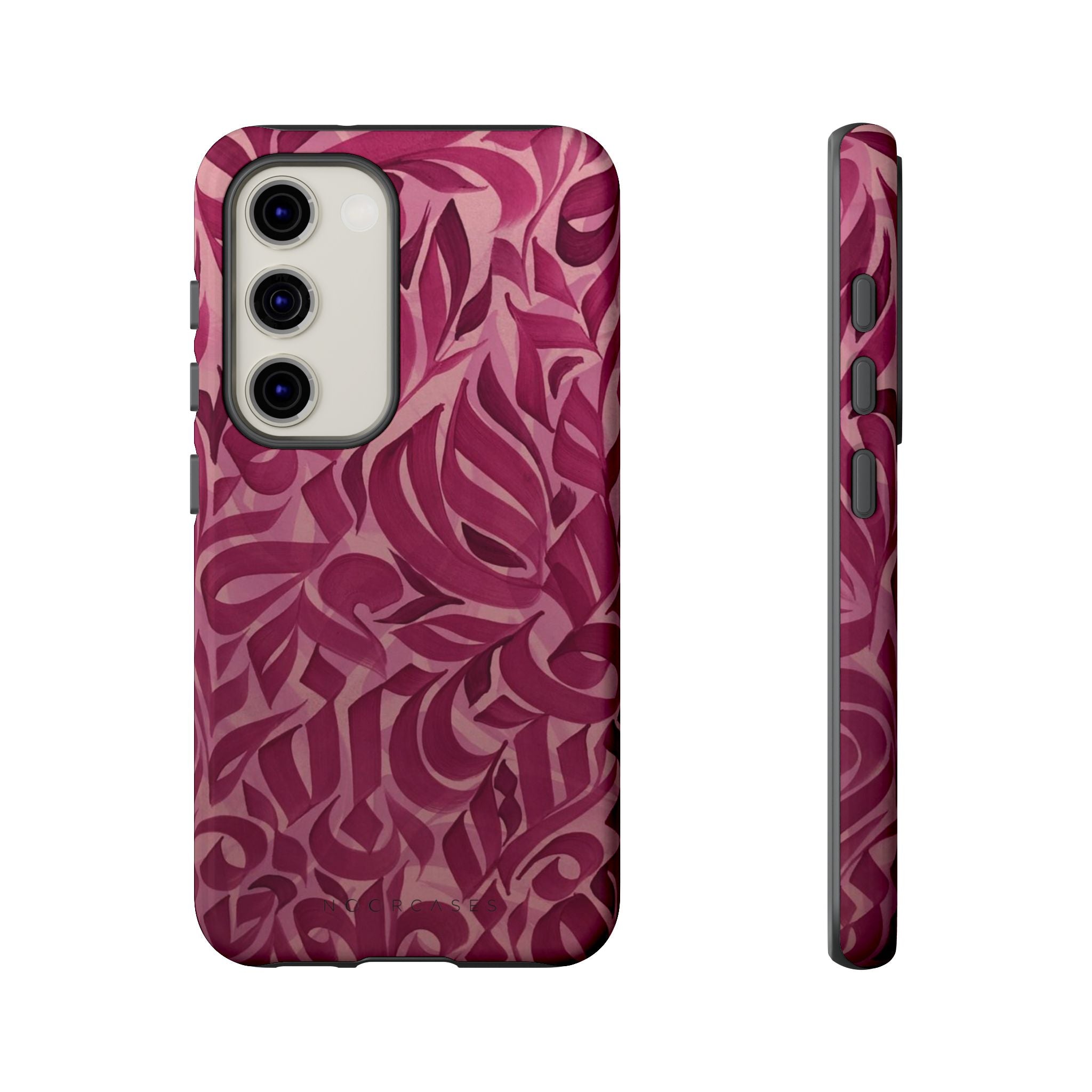 Floral Calligraphy Pink - Tough Case