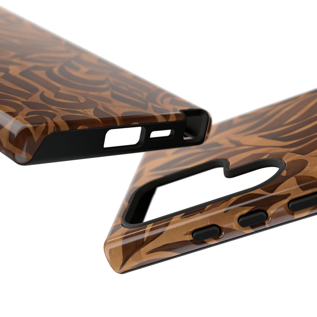 Floral Calligraphy Brown - Tough Case