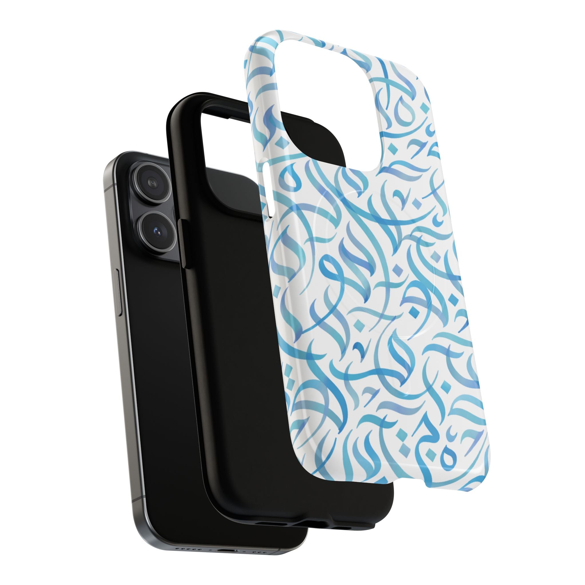 Flowing Calligraphy Blue - Magnetic Case