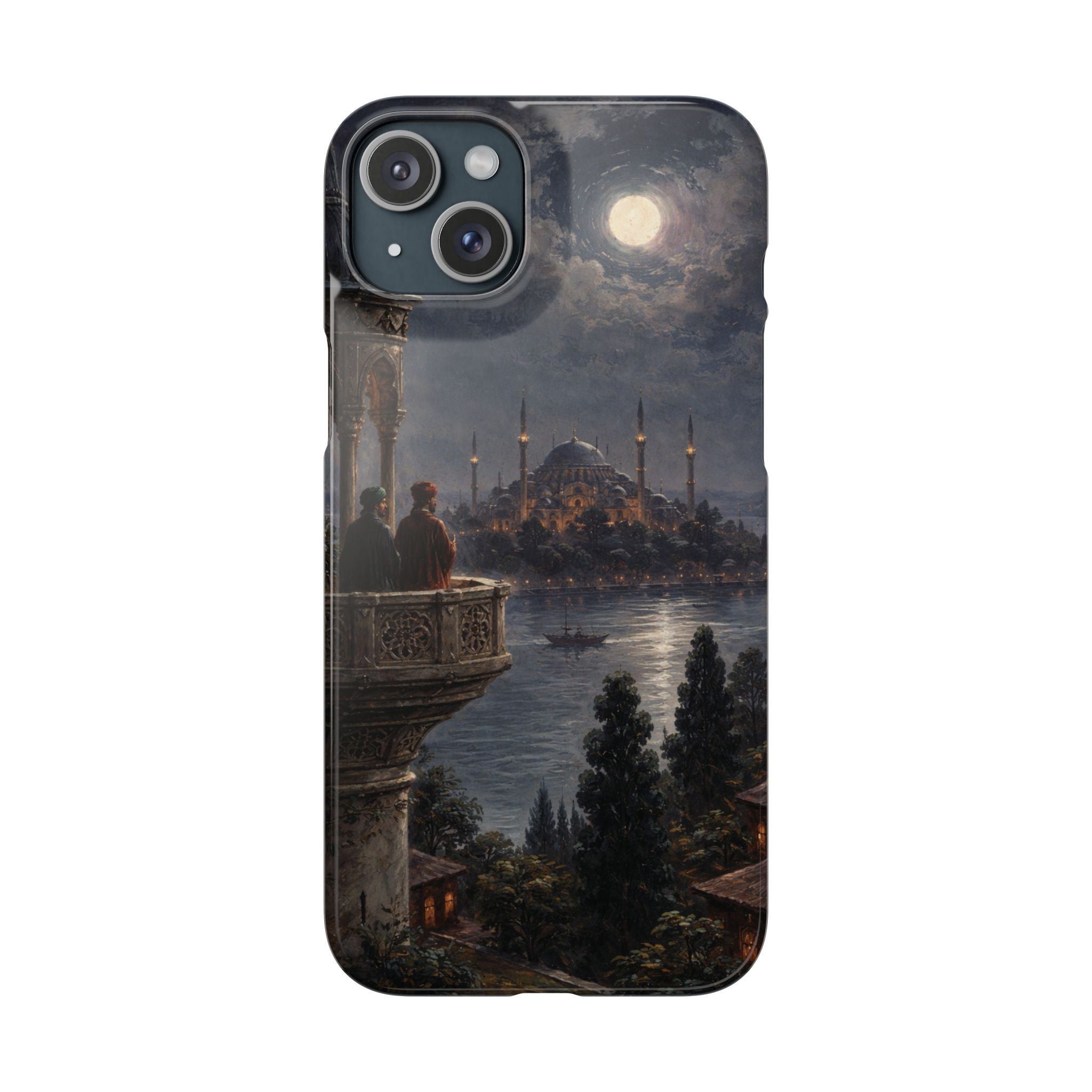 Moonlit Istanbul Landscape - Art Case