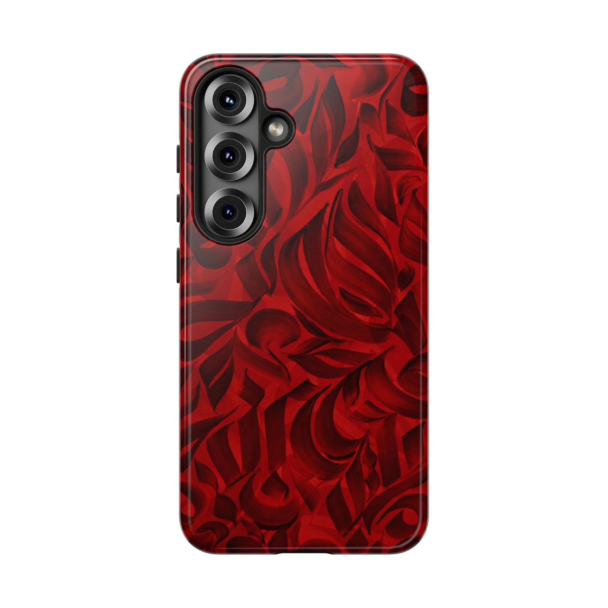 Floral Calligraphy Red Velvet - Tough Case