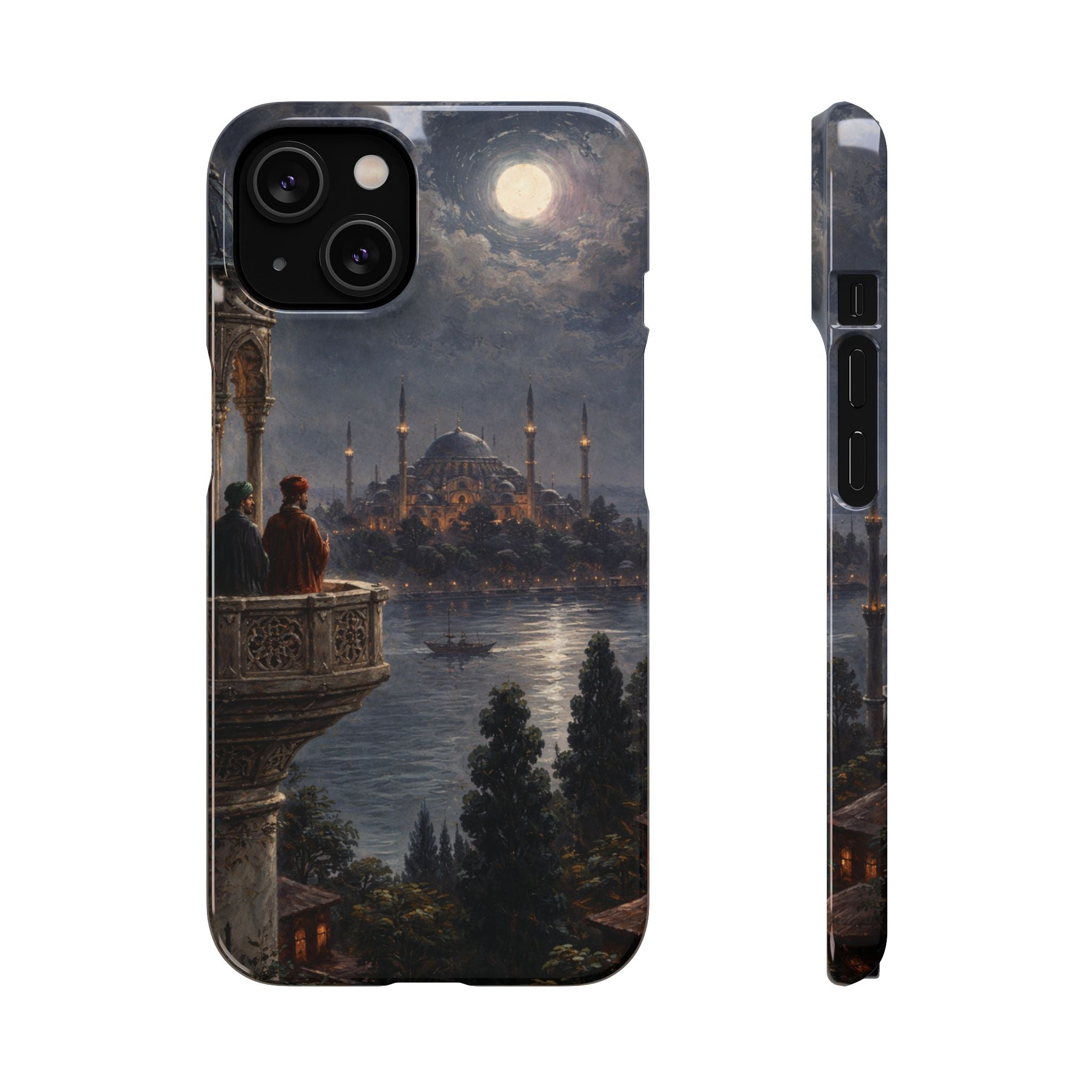 Moonlit Istanbul Landscape - Art Case