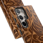 Floral Calligraphy Brown - Tough Case