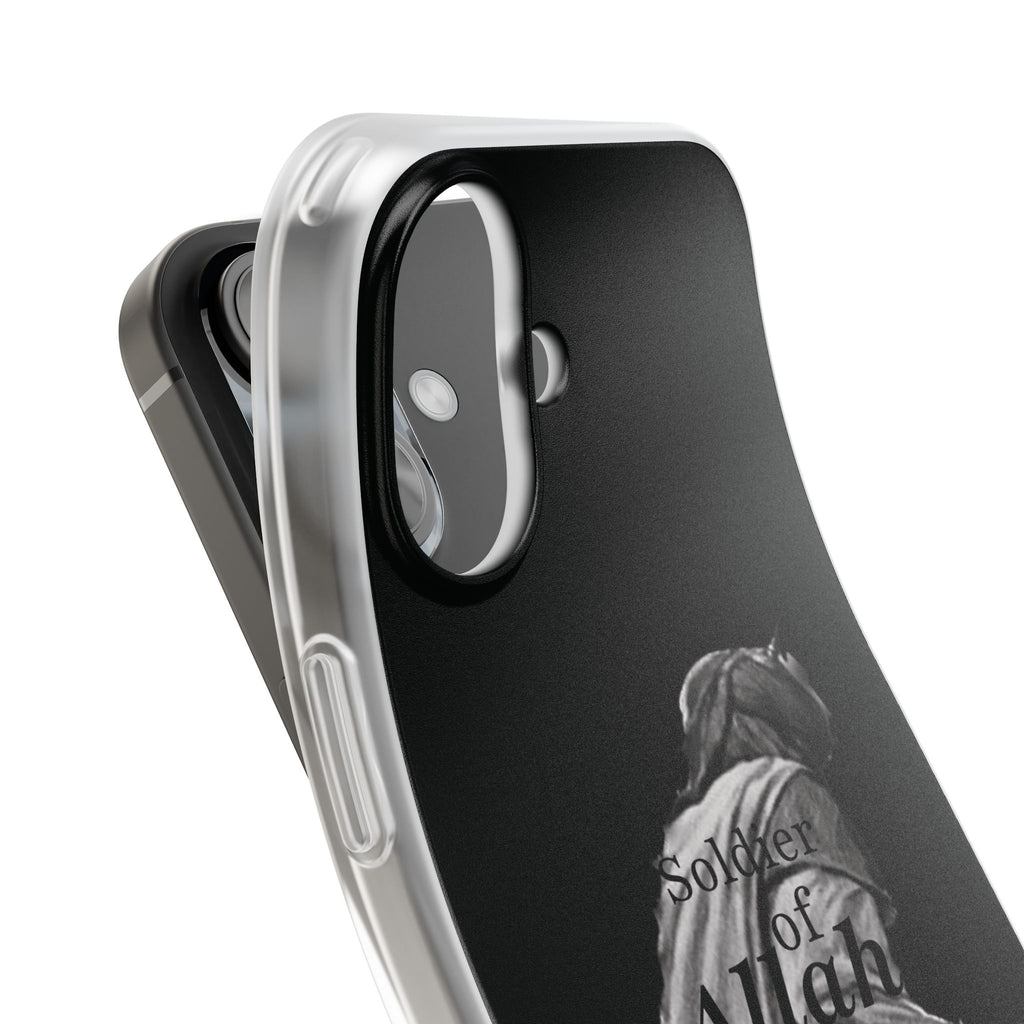 "Soldier of Allah" Black Matte Islamic Design Flexi Case