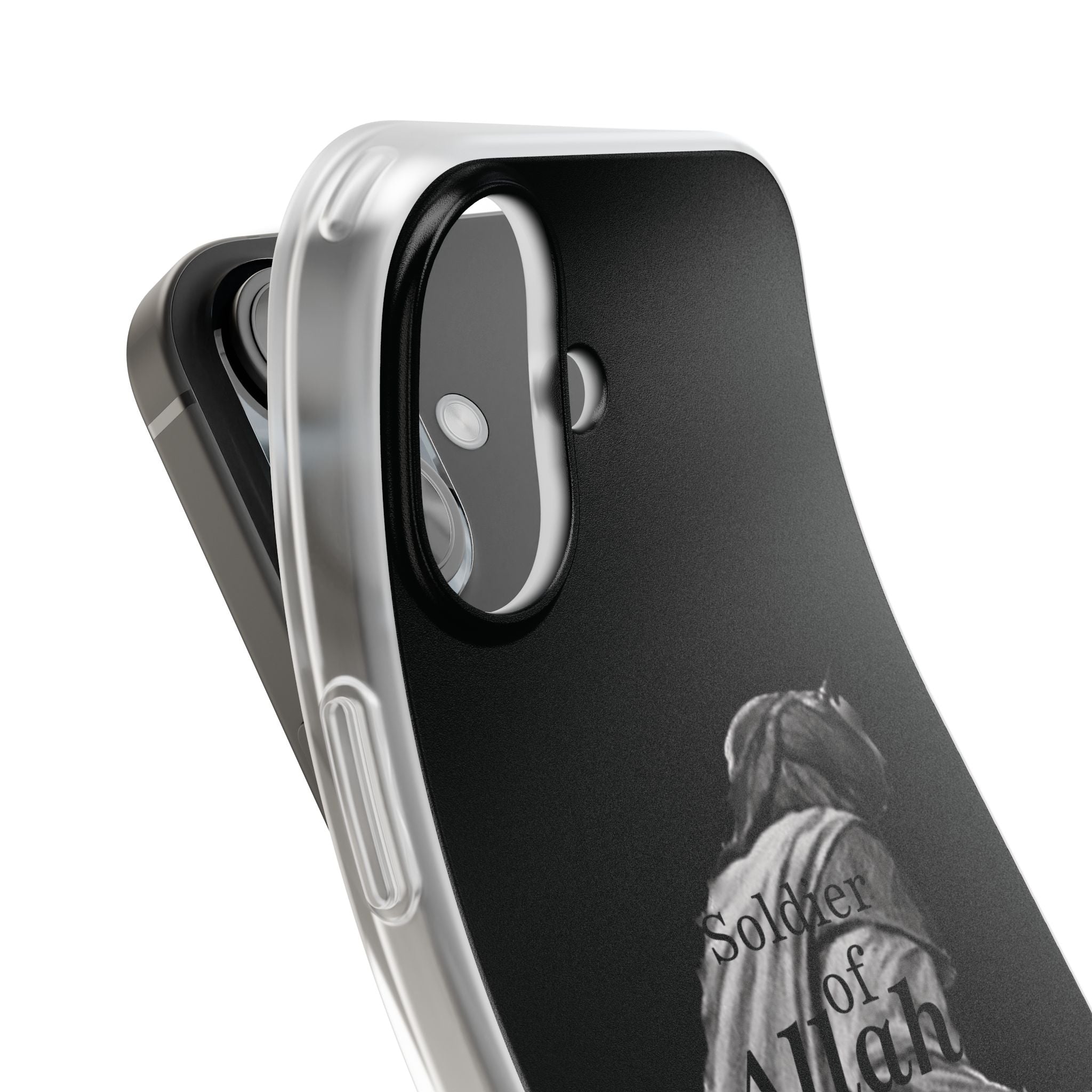 "Soldier of Allah" Black Matte Islamic Design Flexi Case