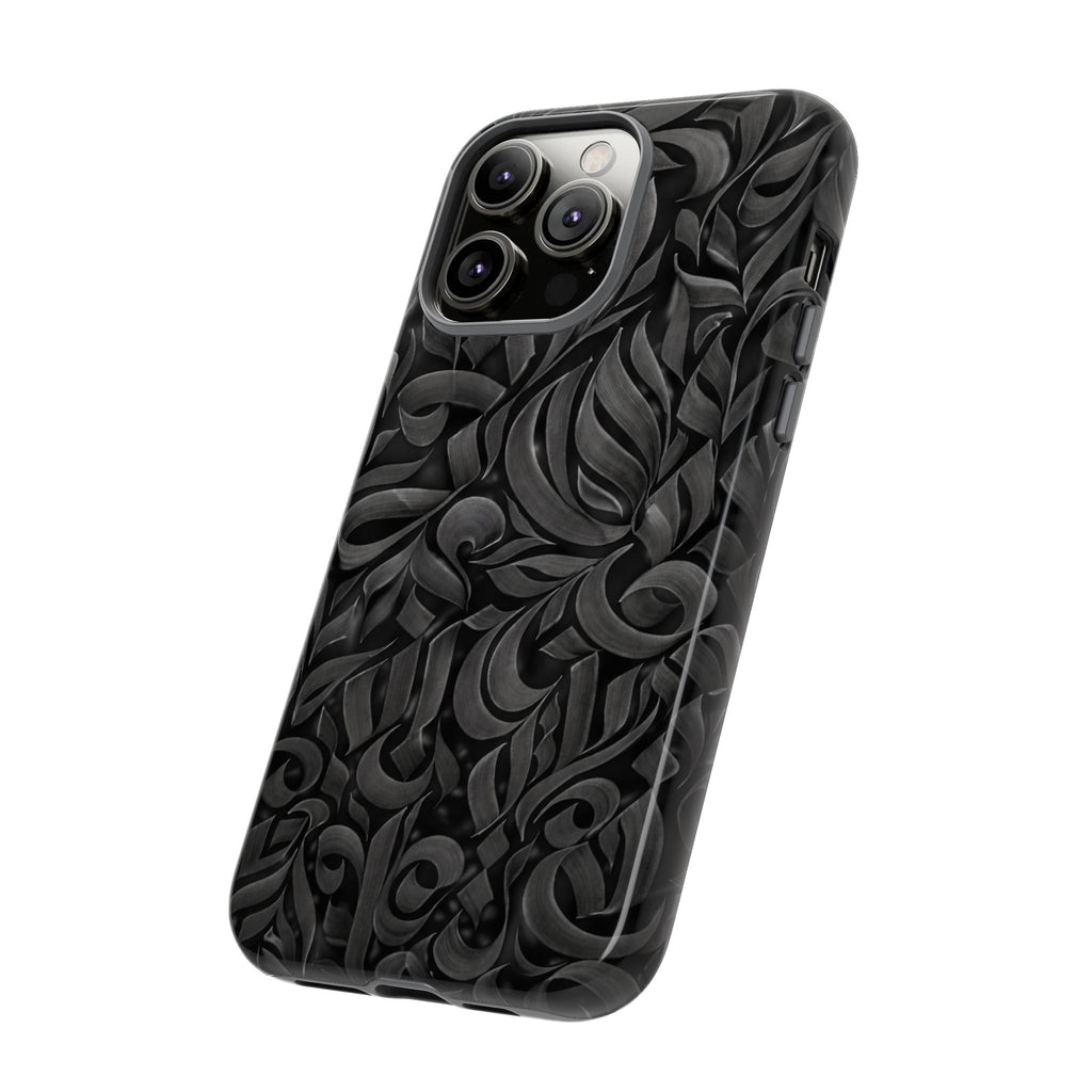 Floral Calligraphy Black - Tough Case