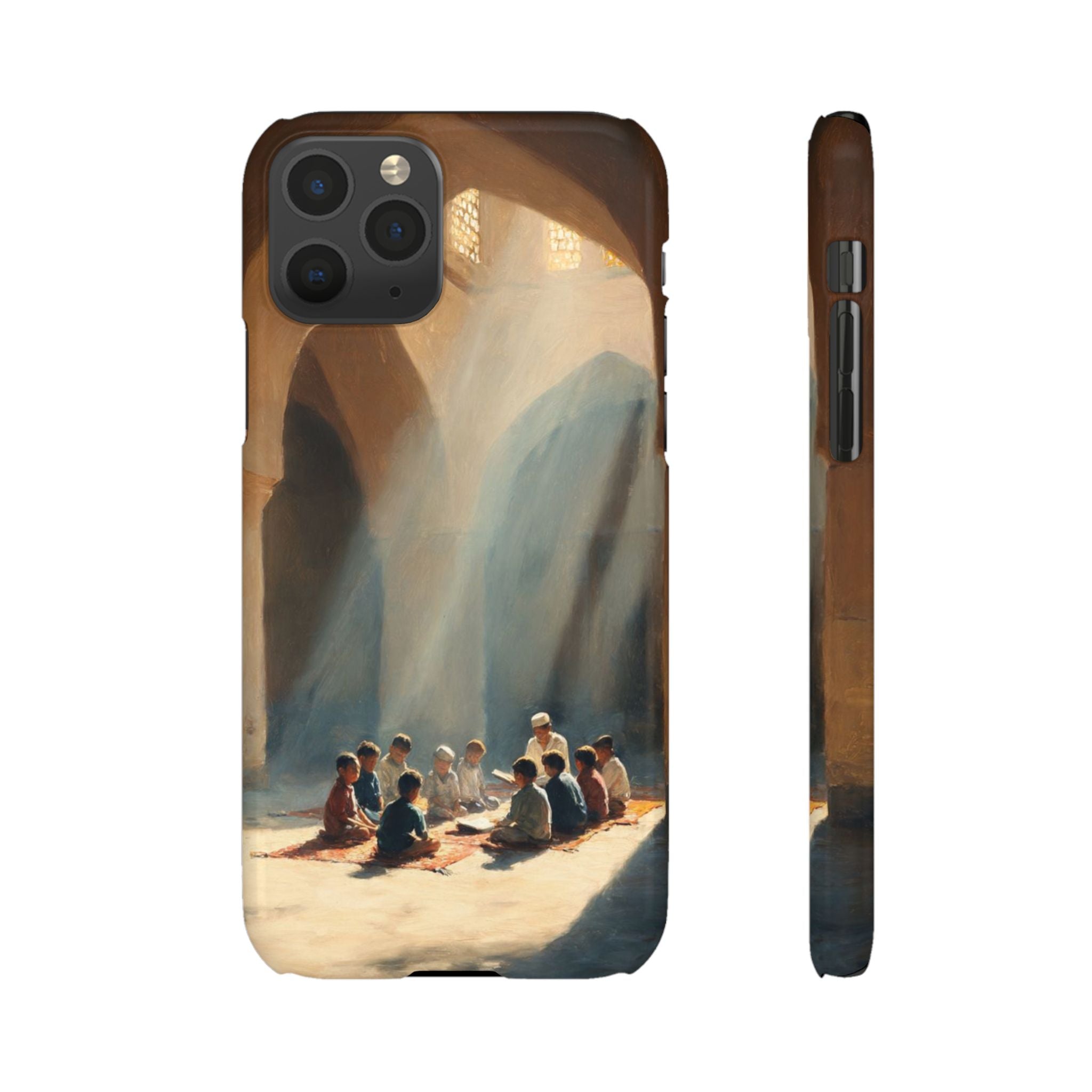 Sunlit Mosque Prayer Scene - Art Case