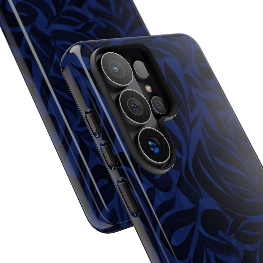 Floral Calligraphy Navy Blue - Tough Case