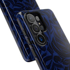 Floral Calligraphy Navy Blue - Tough Case