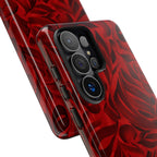 Floral Calligraphy Red Velvet - Tough Case