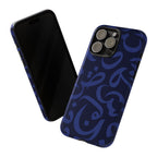 Simple Calligraphy Navy Blue - Tough Case