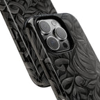 Floral Calligraphy Black - Tough Case
