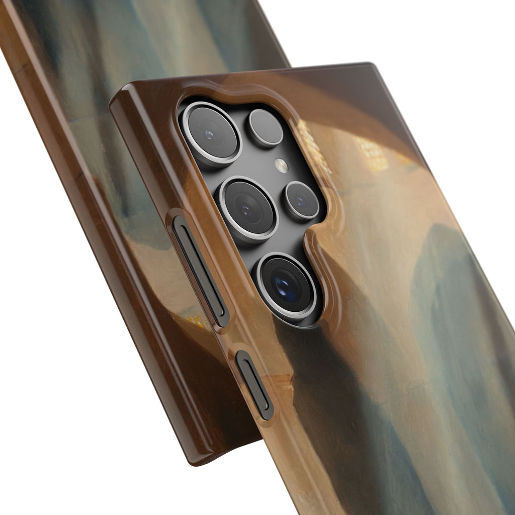 Sunlit Mosque Prayer Scene - Art Case