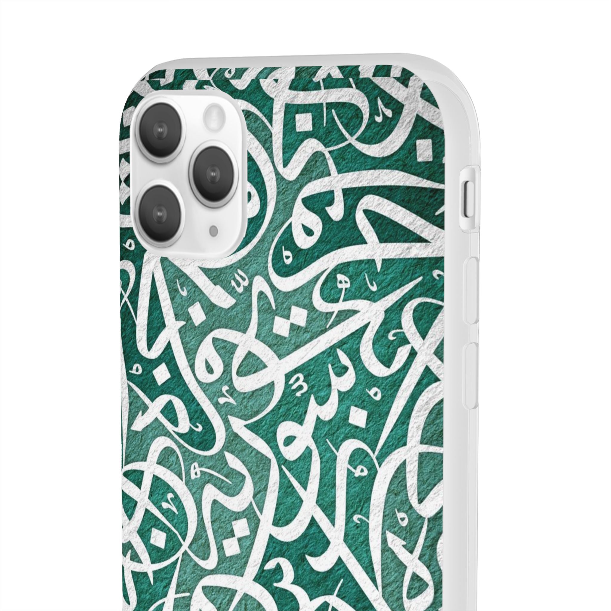 Arabic Calligraphy Phone Case — Teal Script Flexi Case