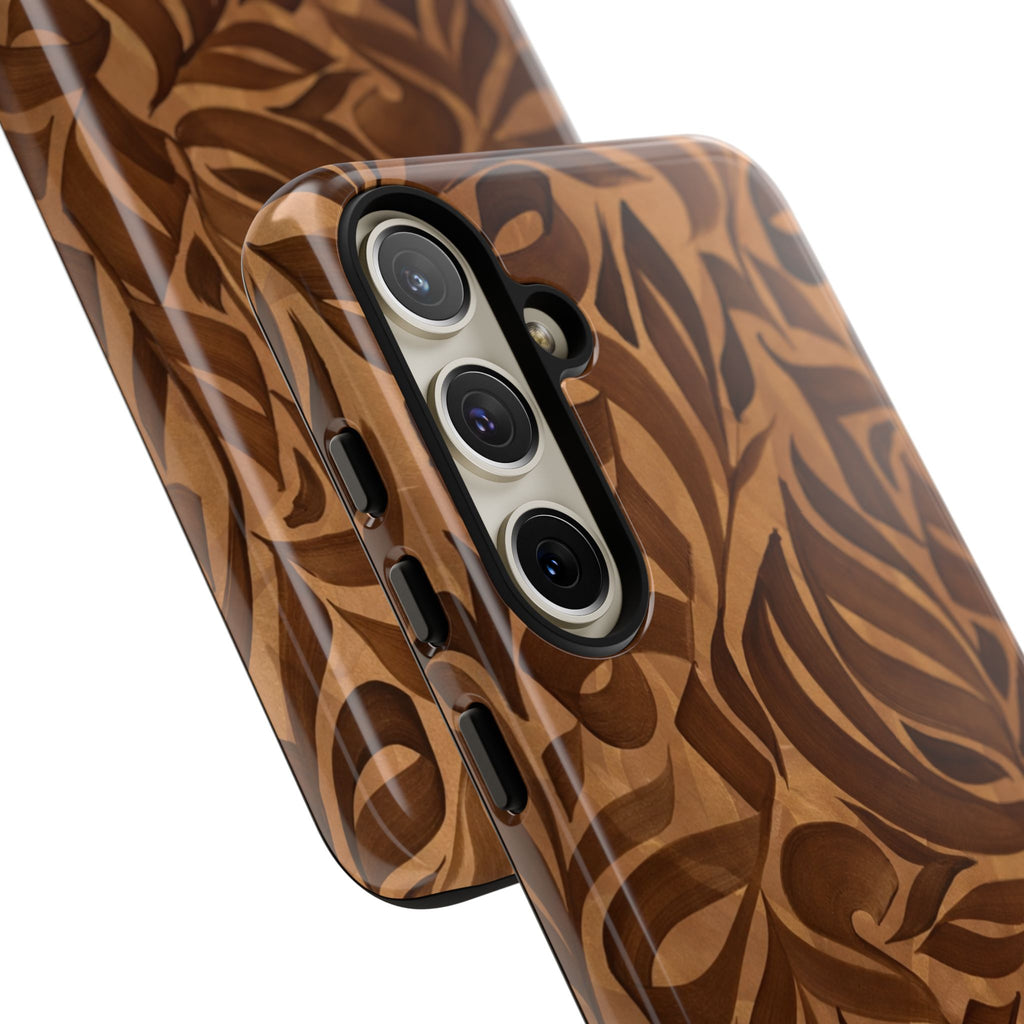 Floral Calligraphy Brown - Tough Case