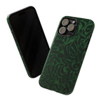 Floral Calligraphy Dark Green - Tough Case