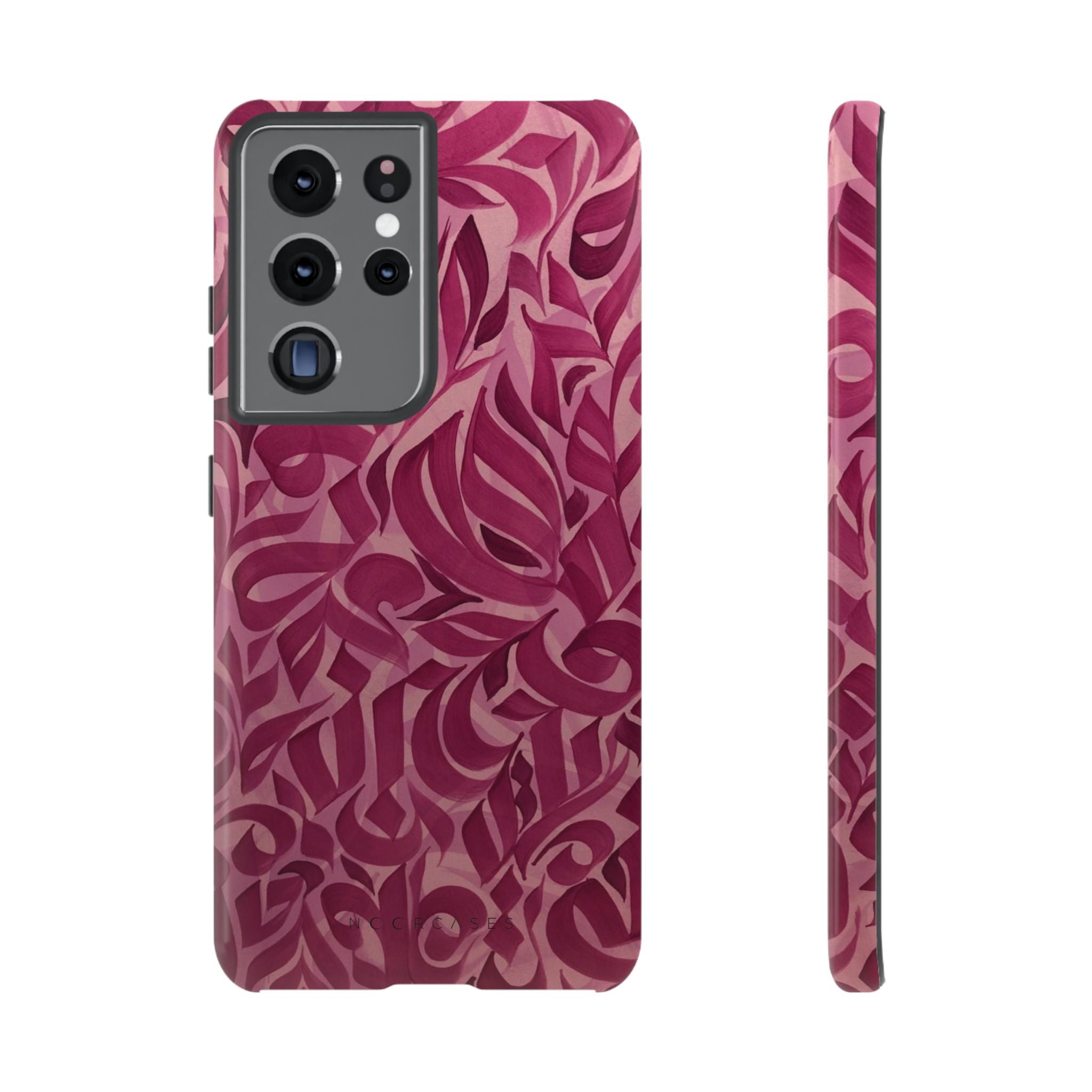 Floral Calligraphy Pink - Tough Case