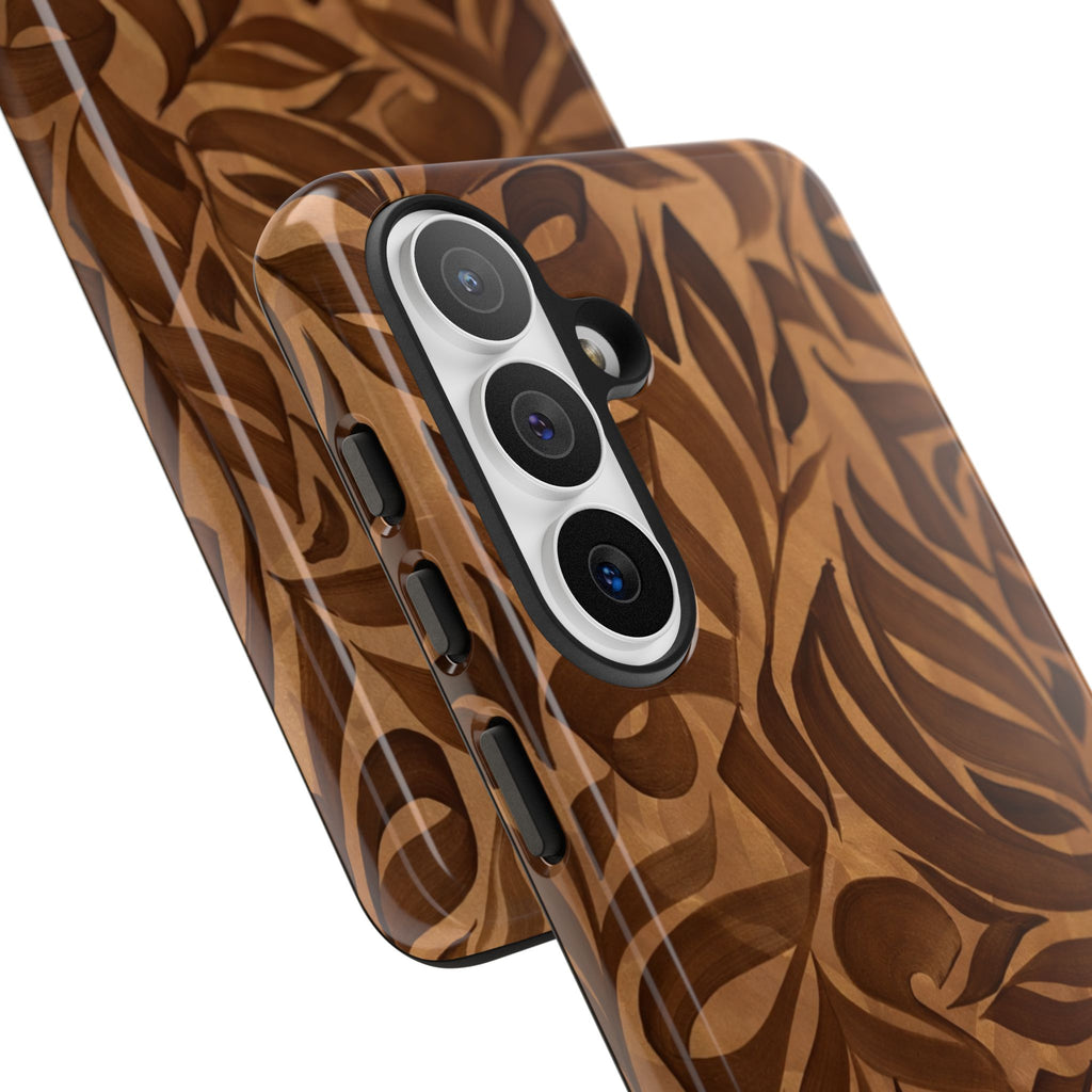 Floral Calligraphy Brown - Tough Case