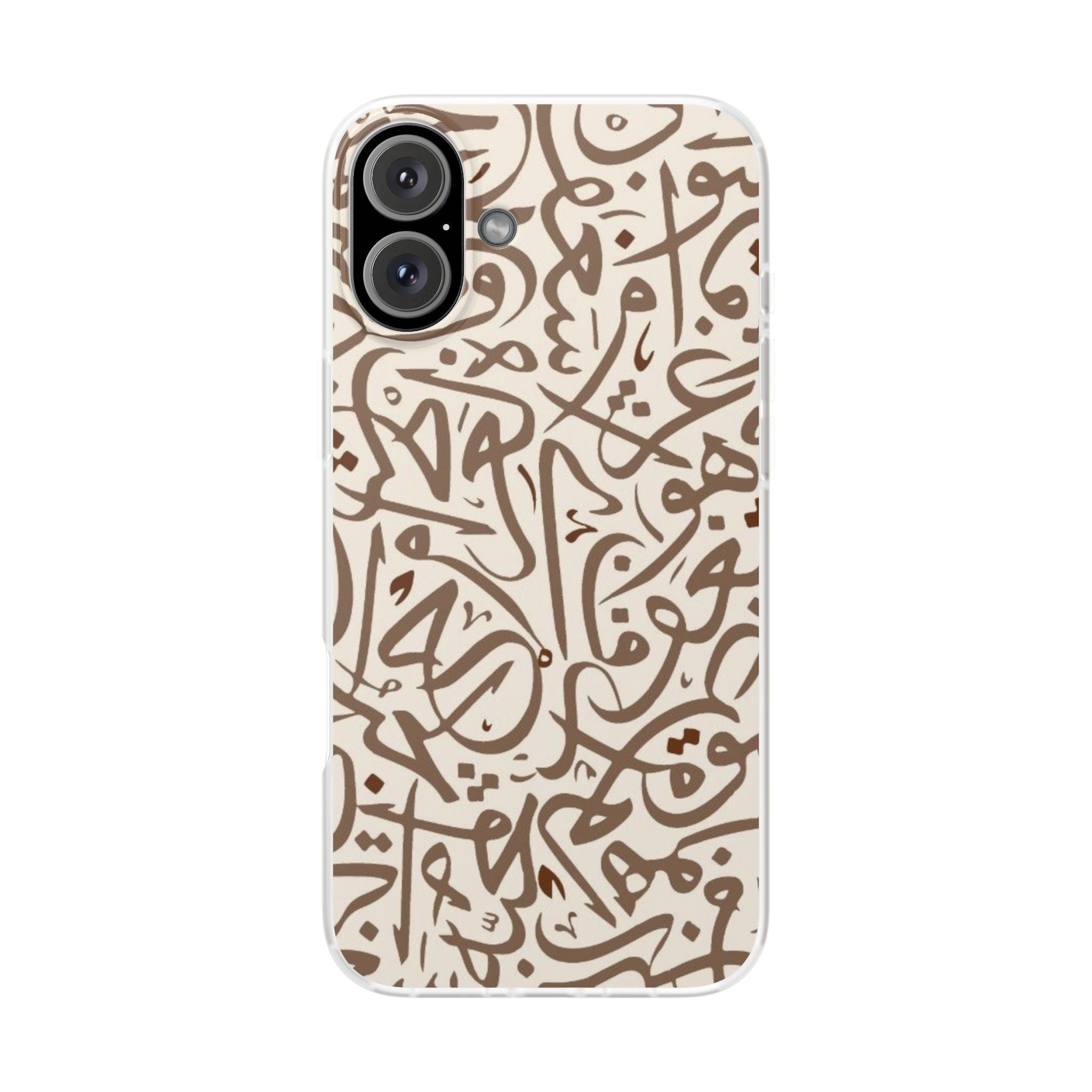 Arabic Calligraphy Brown  Mosaic - Flexi Case