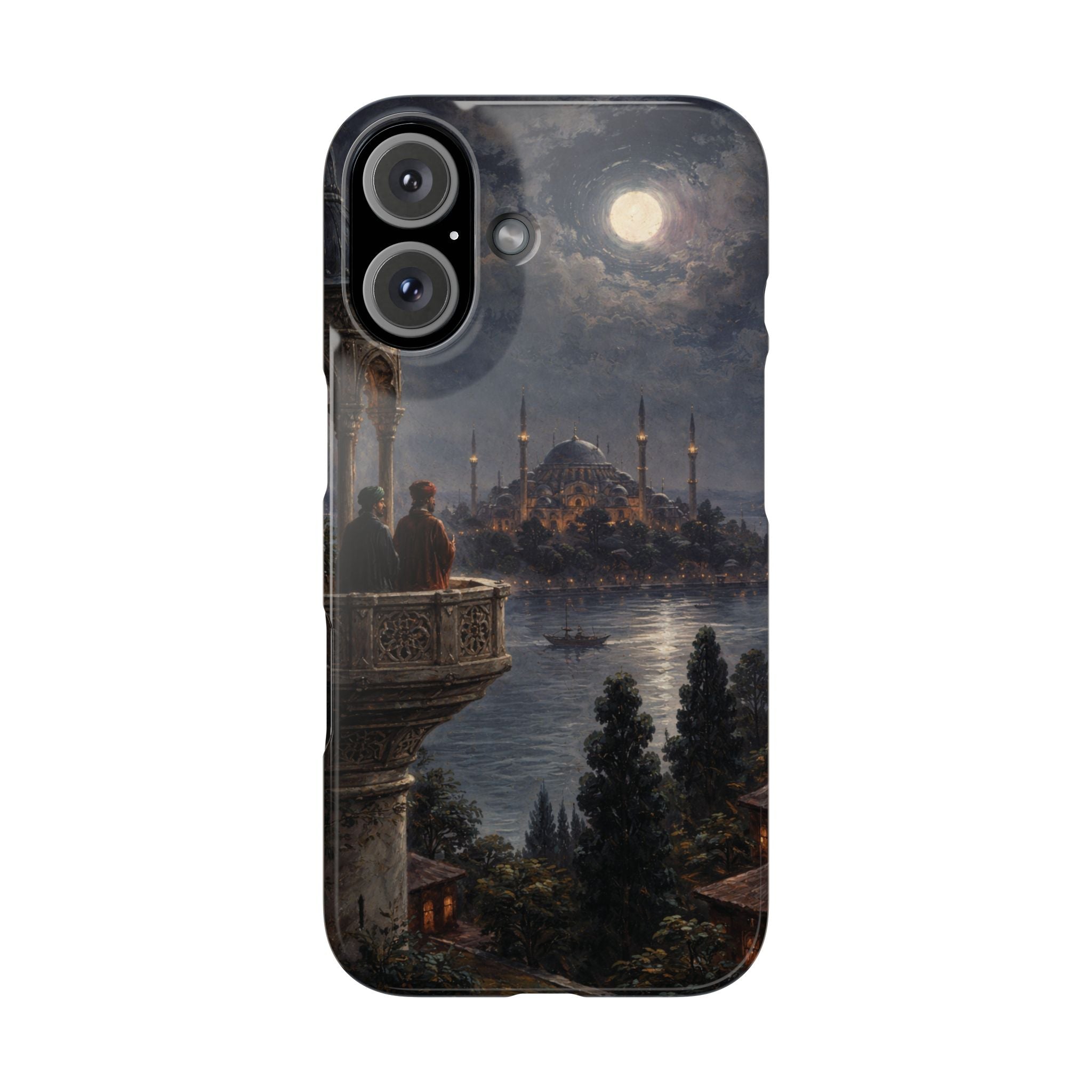 Moonlit Istanbul Landscape - Art Case