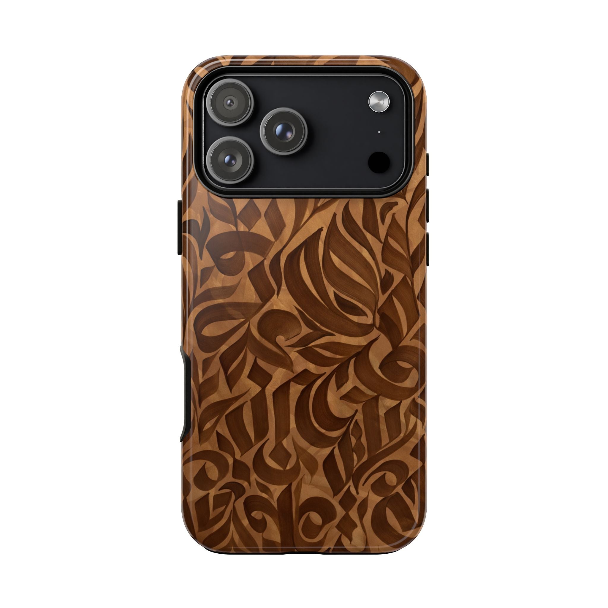 Floral Calligraphy Brown - Tough Case