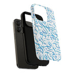 Flowing Calligraphy Blue - Magnetic Case