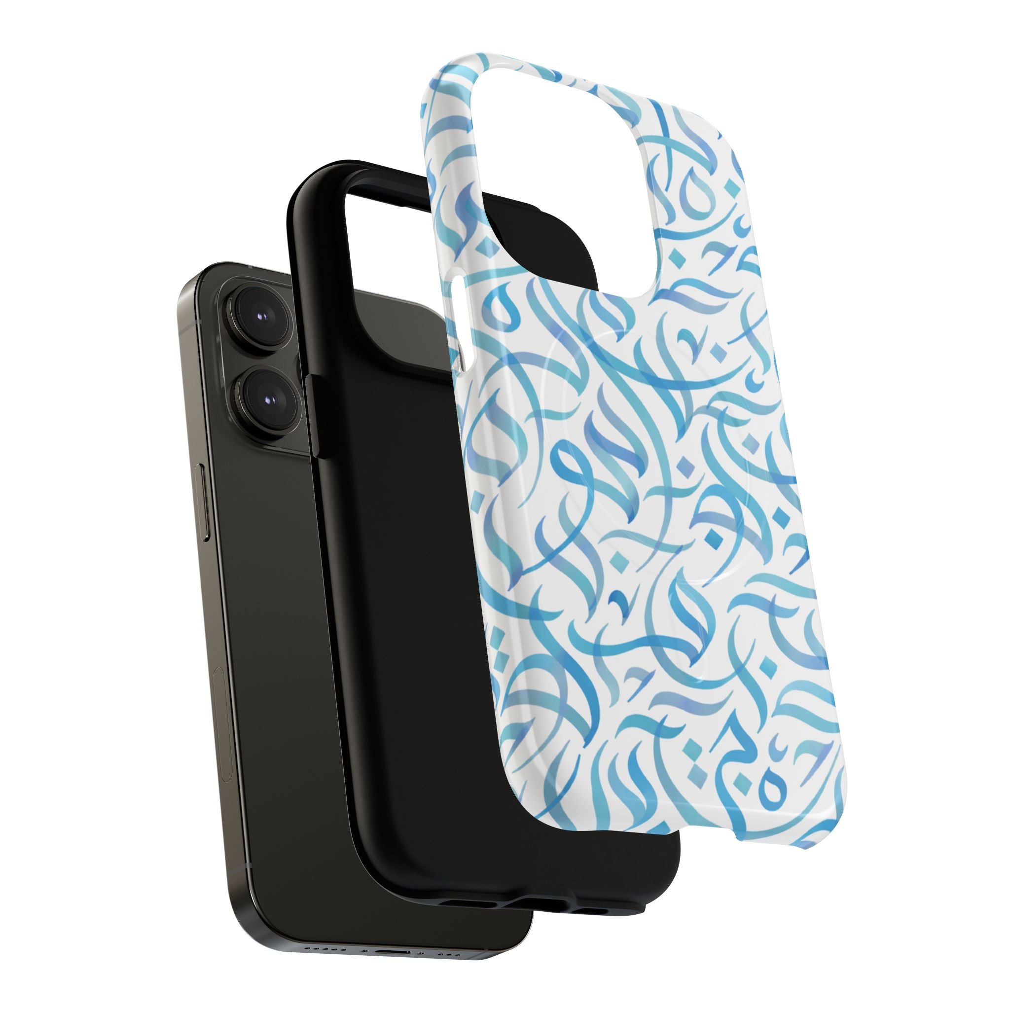Flowing Calligraphy Blue - Magnetic Case