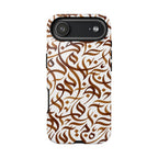 Flowing Calligraphy Brown - Tough Case