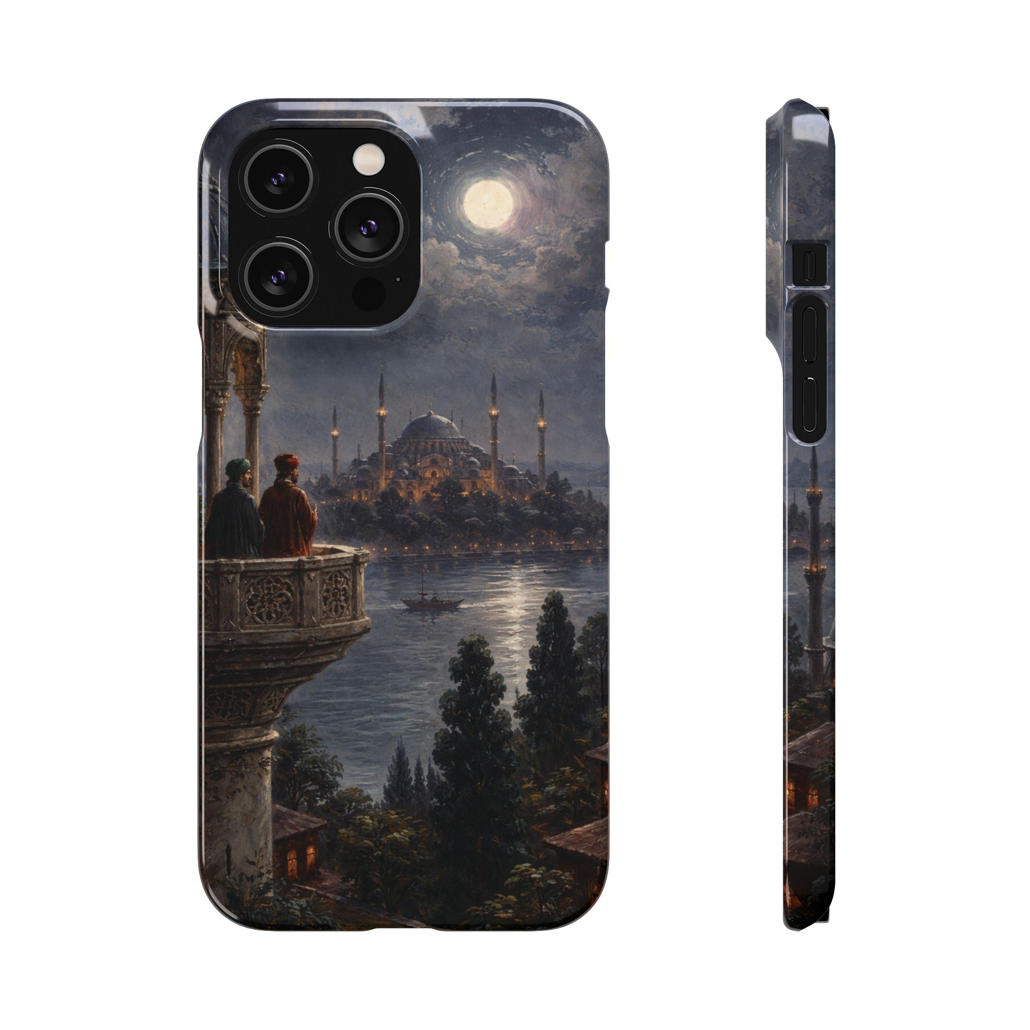 Moonlit Istanbul Landscape - Art Case