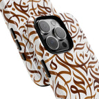 Flowing Calligraphy Brown - Tough Case