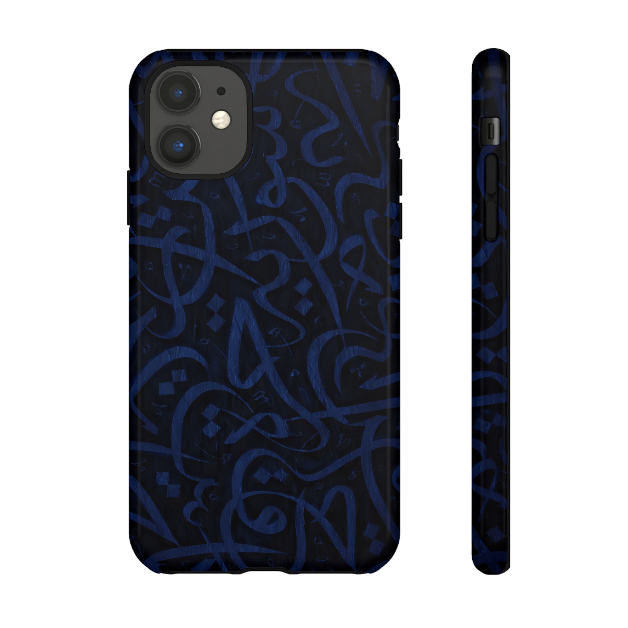 Wooden Calligraphy Navy Blue - Tough Case