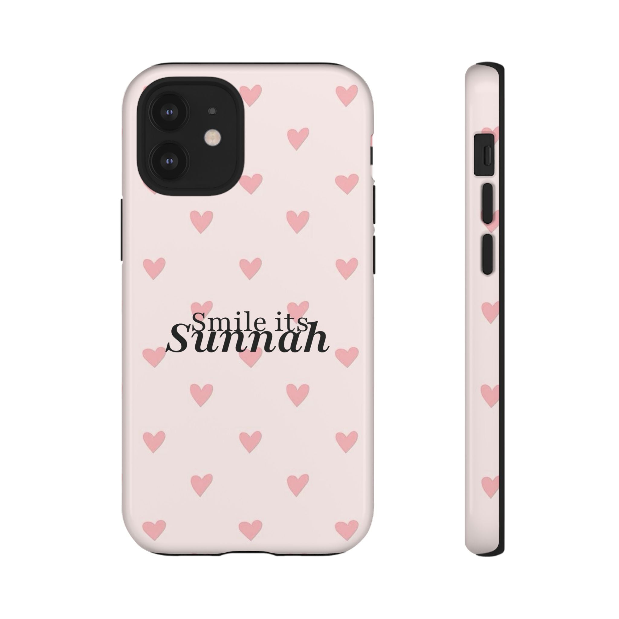 ''Smile It's Sunnah'' Pink Heart Pattern - Tough Case