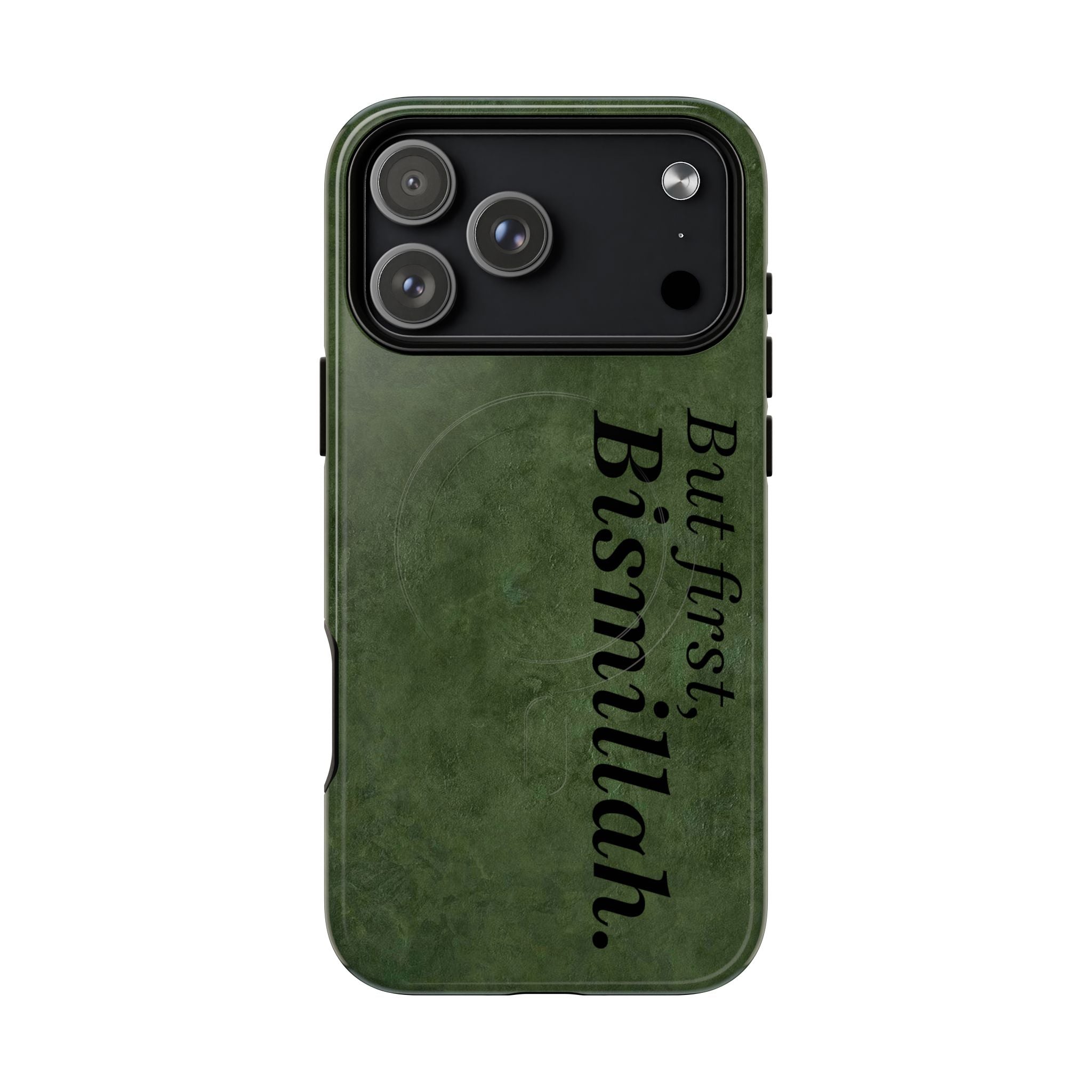“But First, Bismillah” Green Magnetic Case