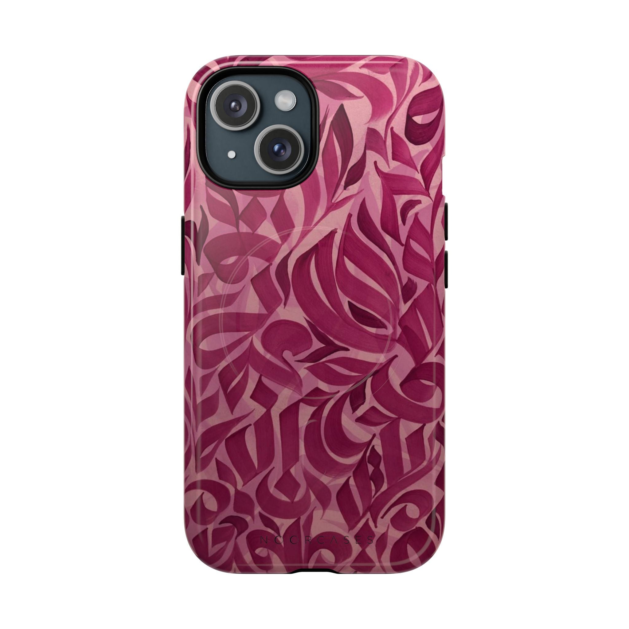 Floral Calligraphy Pink - Magnetic Case