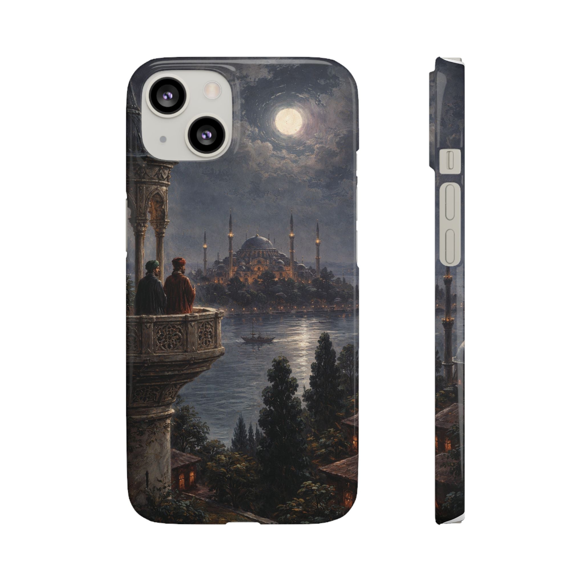 Moonlit Istanbul Landscape - Art Case