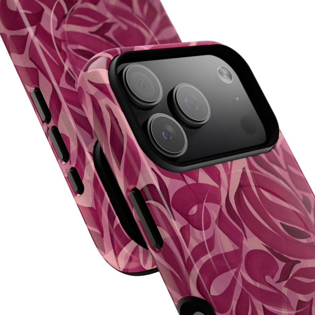 Floral Calligraphy Pink - Magnetic Case