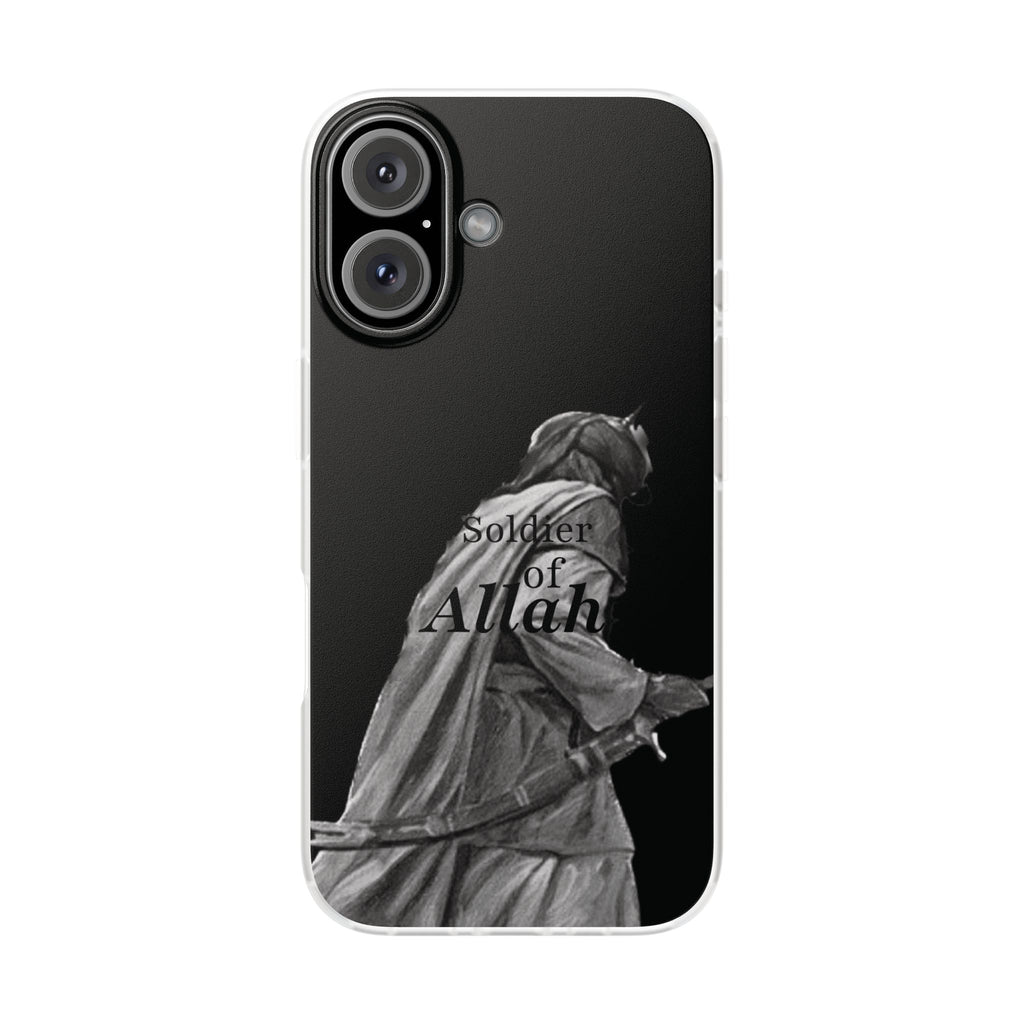 "Soldier of Allah" Black Matte Islamic Design Flexi Case