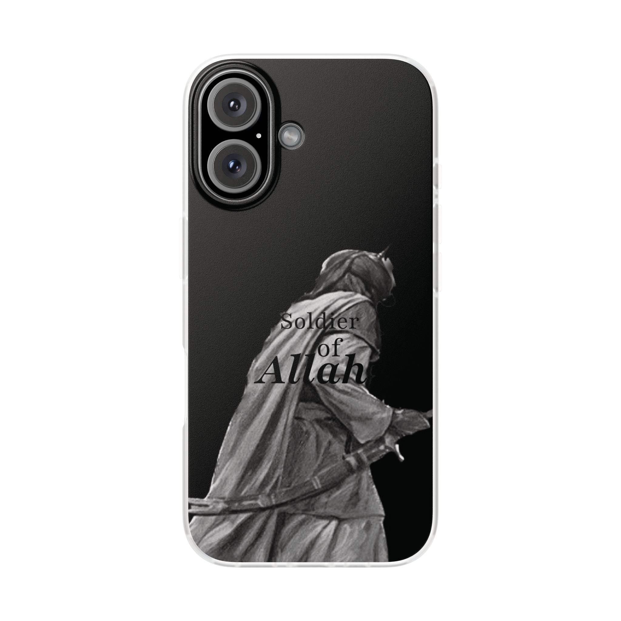 "Soldier of Allah" Black Matte Islamic Design Flexi Case