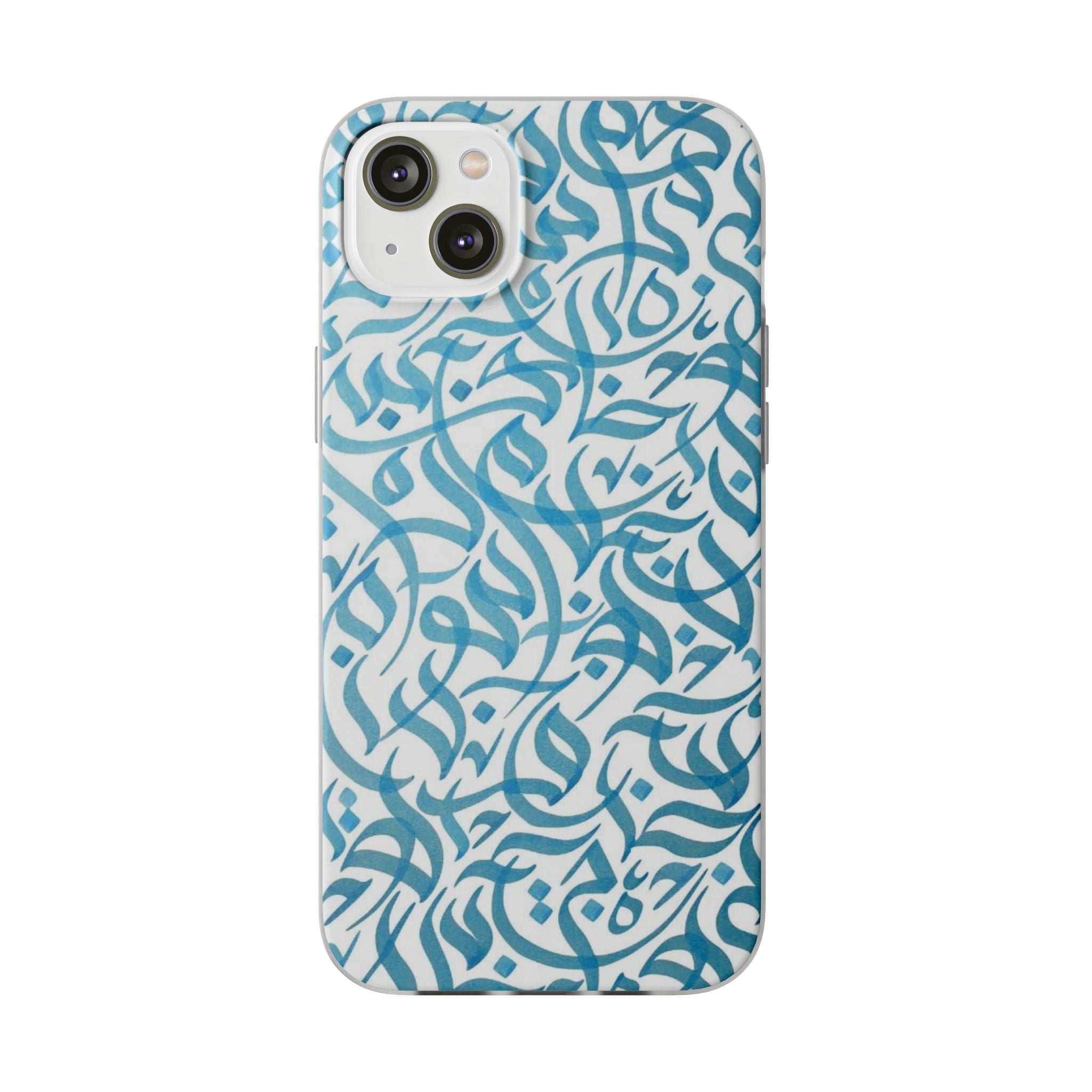 Arabic Calligraphy Blue - Flexi Case