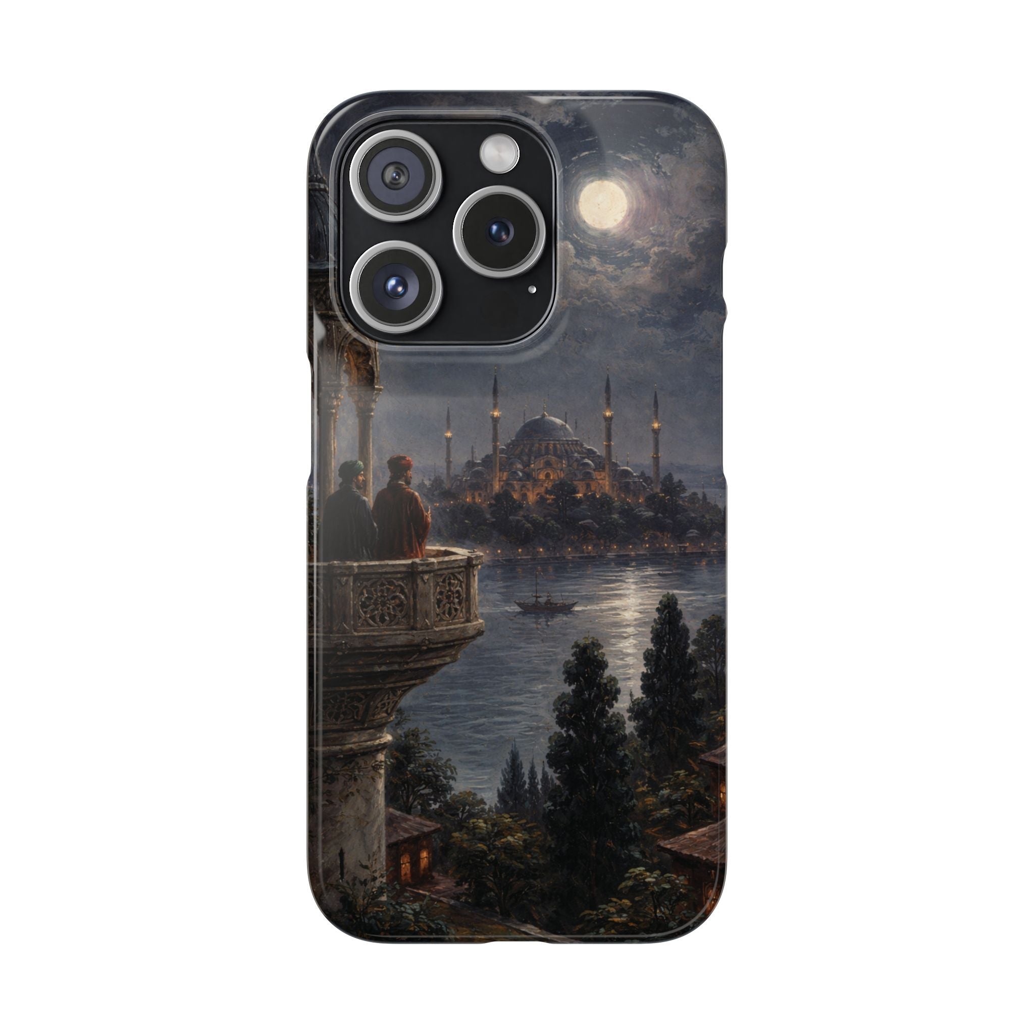 Moonlit Istanbul Landscape - Art Case