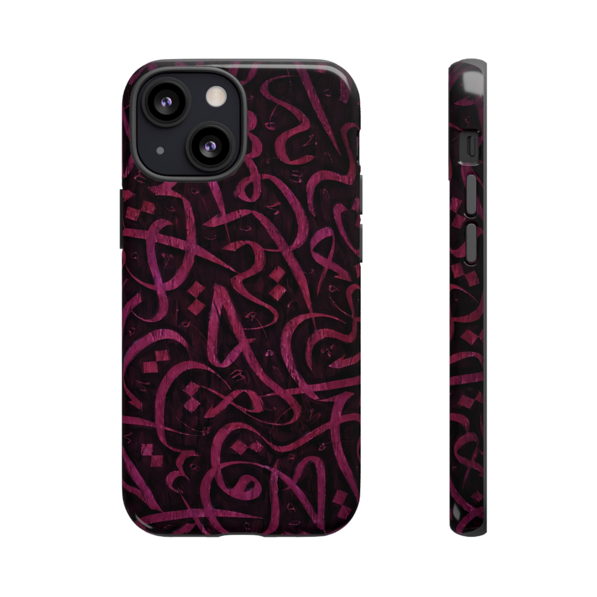 Wooden Calligraphy Pink -  Tough Case
