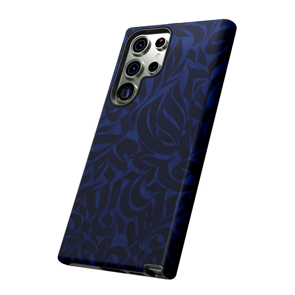 Floral Calligraphy Navy Blue - Tough Case