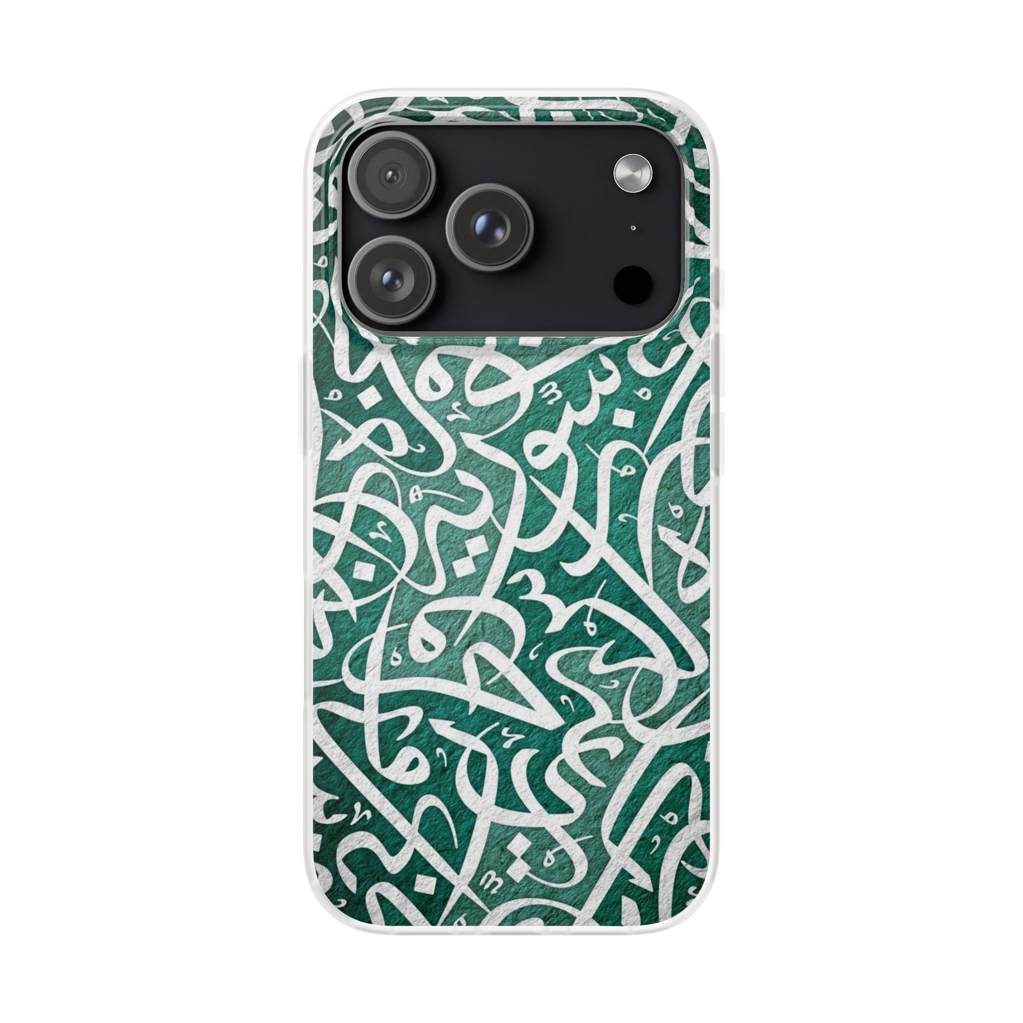 Arabic Calligraphy Phone Case — Teal Script Flexi Case