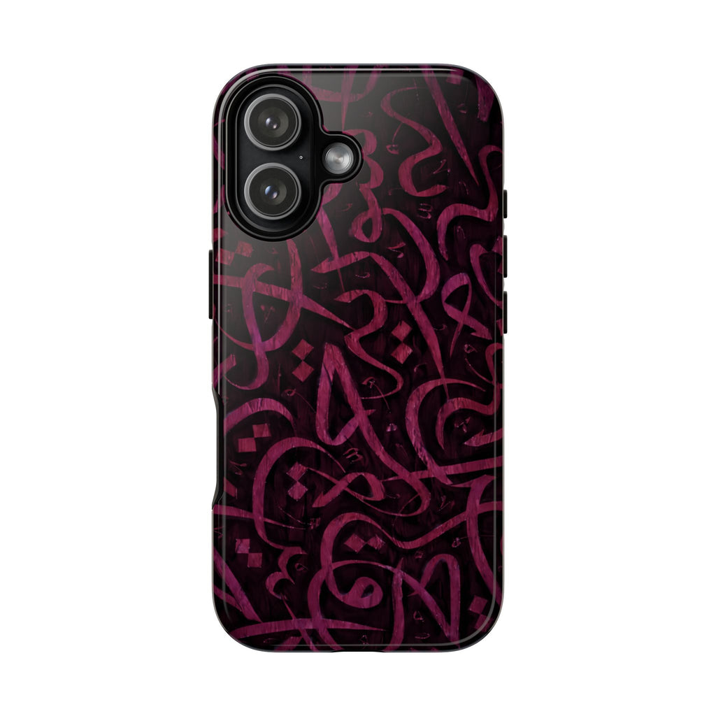 Wooden Calligraphy Pink -  Tough Case